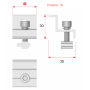 Etrier de fixation - fin de rail (30/35 mm) - SPV Solar