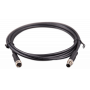 Câble avec connecteur circulaire M8 mâle/femelle à 3 pôles