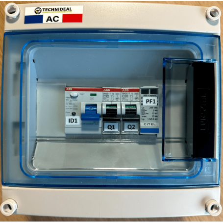 COFFRET AC 6KW - 32A - TYPE B - TECHNIDEAL