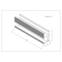 Rail de fixation 1250mm en aluminium - MIBET ENERGY