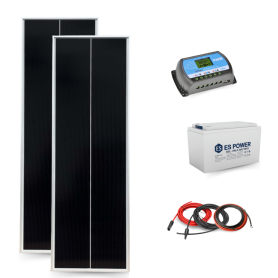 Kit Solaire Autonome 200w 12v PWM - Stockage 1200WH