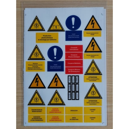 Etiquettes Kit de 42 adhésifs photovoltaïques + Notice de Pose (C1543)