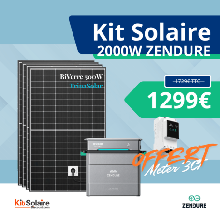 Kit Solaire 2000W Plug & Play avec batterie Hyper 2000 - ZENDURE