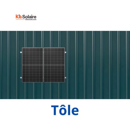 Kit Fixation 2 PV - Tôle - MIBET