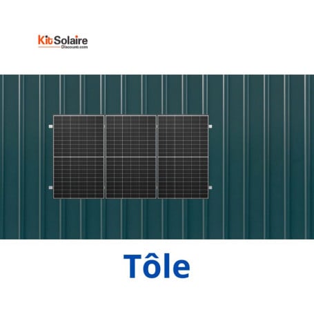 Kit Fixation 3 PV - Tôle - MIBET
