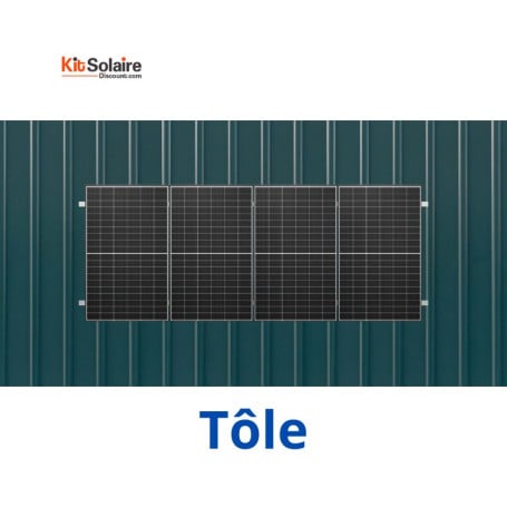 Kit Fixation 4 PV - Tôle - MIBET