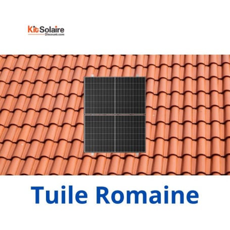 Kit Fixation 2 PV en Paysage - Tuile Romane - MIBET