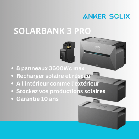 Kit Solarbank 3 E2700 + BP2700 + Meter Batterie 5kWh - ANKER