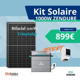 Kit Solaire 1000W Plug & Play avec batterie Hyper 2000 - ZENDURE
