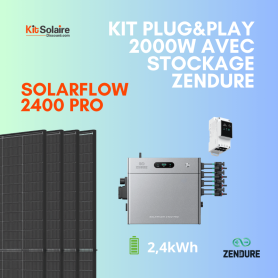 Kit Solaire 2000W Plug & Play Solarflow 2400 Pro - ZENDURE