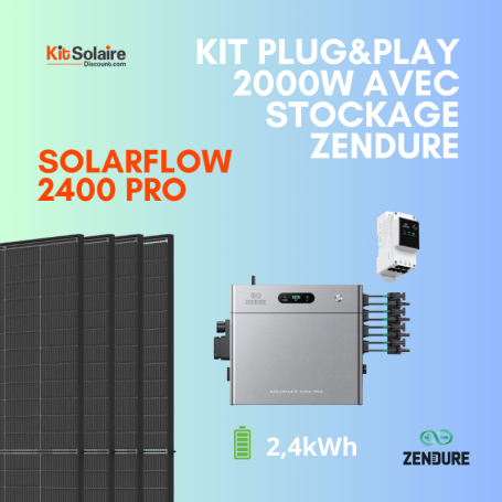 Kit Solaire 2000W Plug & Play Solarflow 2400 Pro - ZENDURE